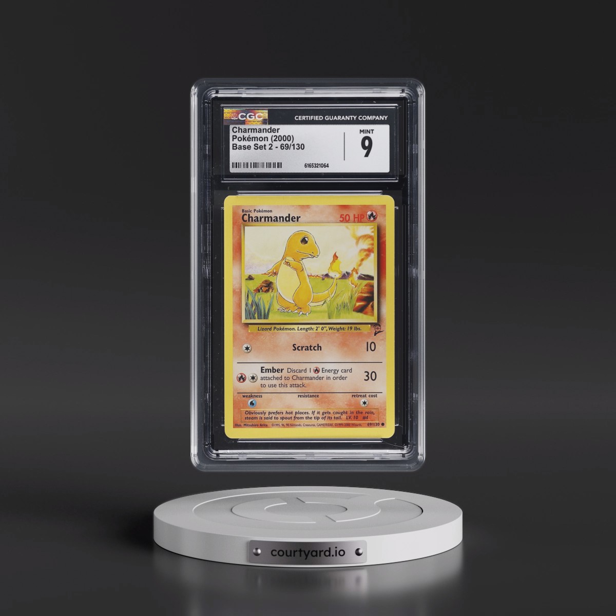 2000 Base Set 2 #69/130 Charmander (CGC 9 MINT)
