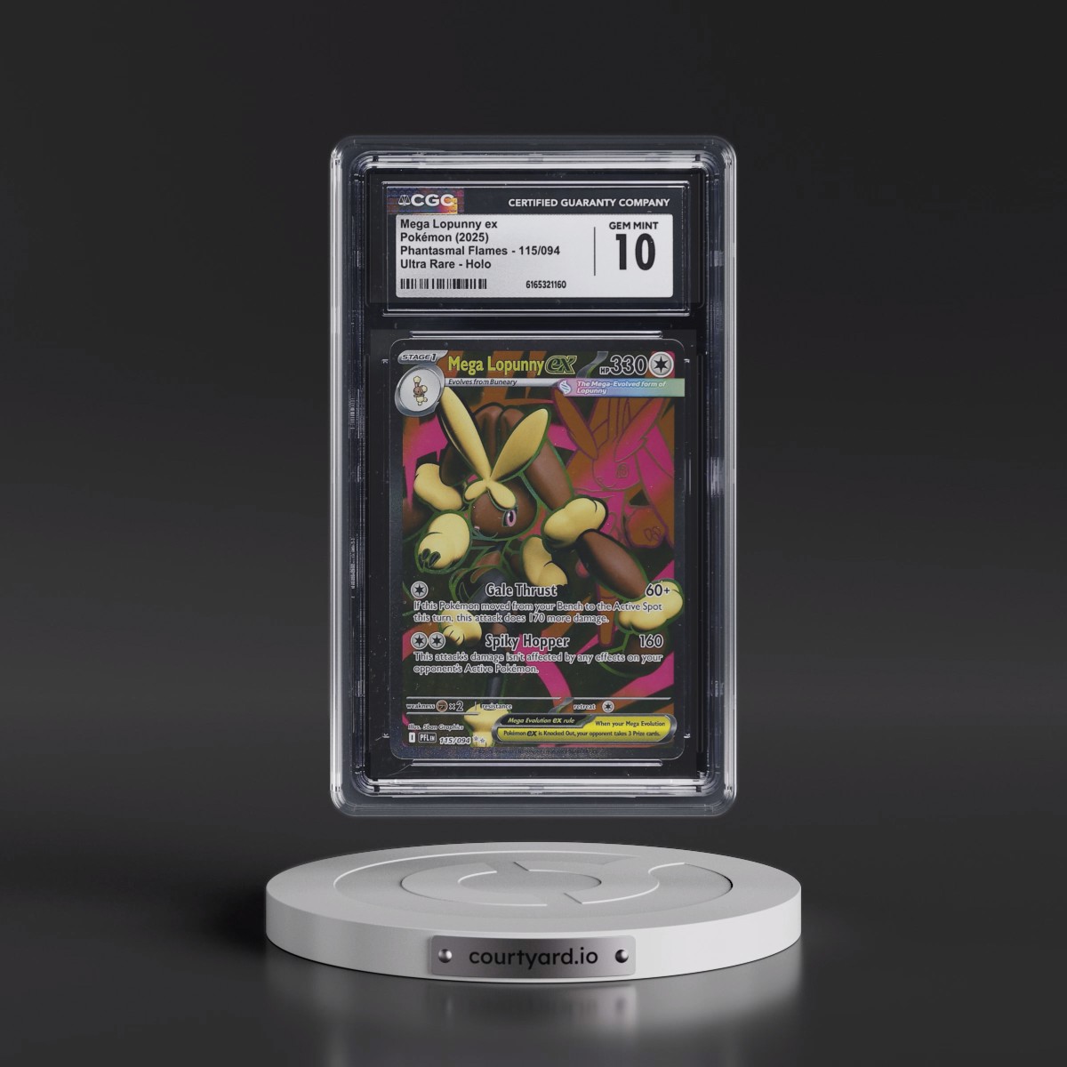 2025 Phantasmal Flames - PFL EN #115/094 Mega Lopunny ex - Ultra Rare Holo (CGC 10 GEM MINT)