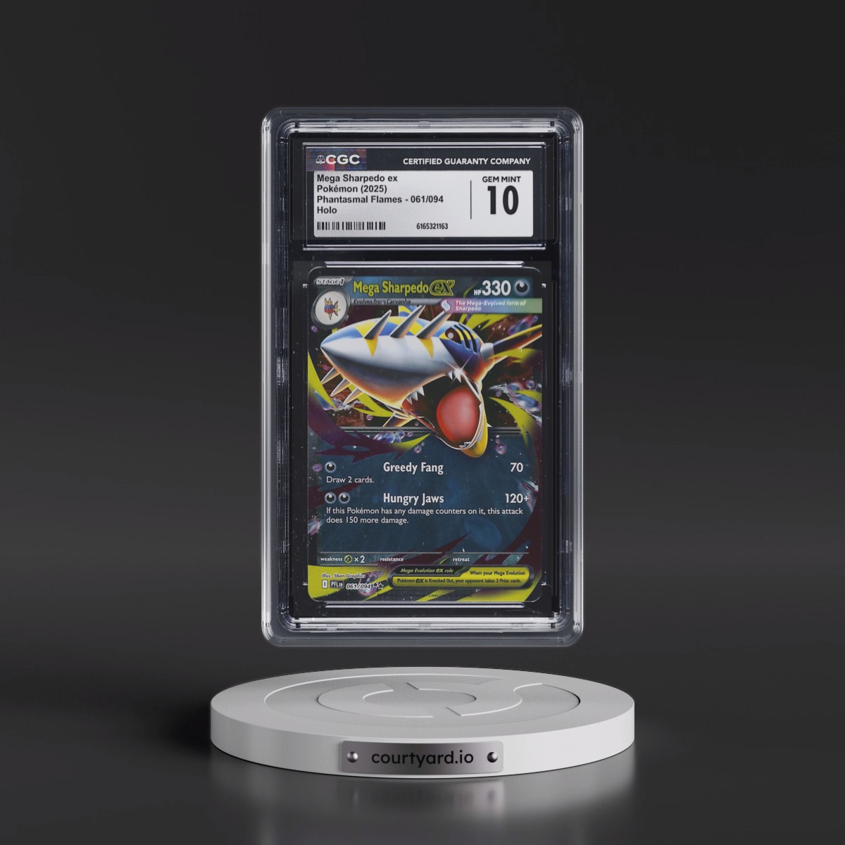 2025 Phantasmal Flames - PFL EN #061/094 Mega Sharpedo ex - Holo (CGC 10 GEM MINT)