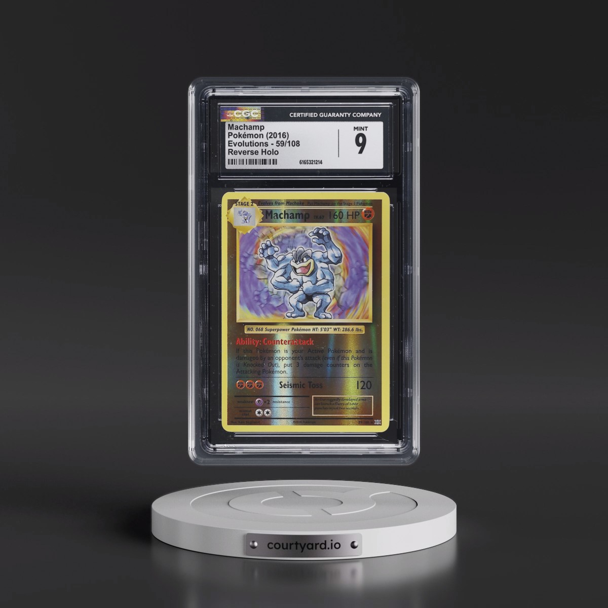 2016 Evolutions #59/108 Machamp - Reverse Holo (CGC 9 MINT)