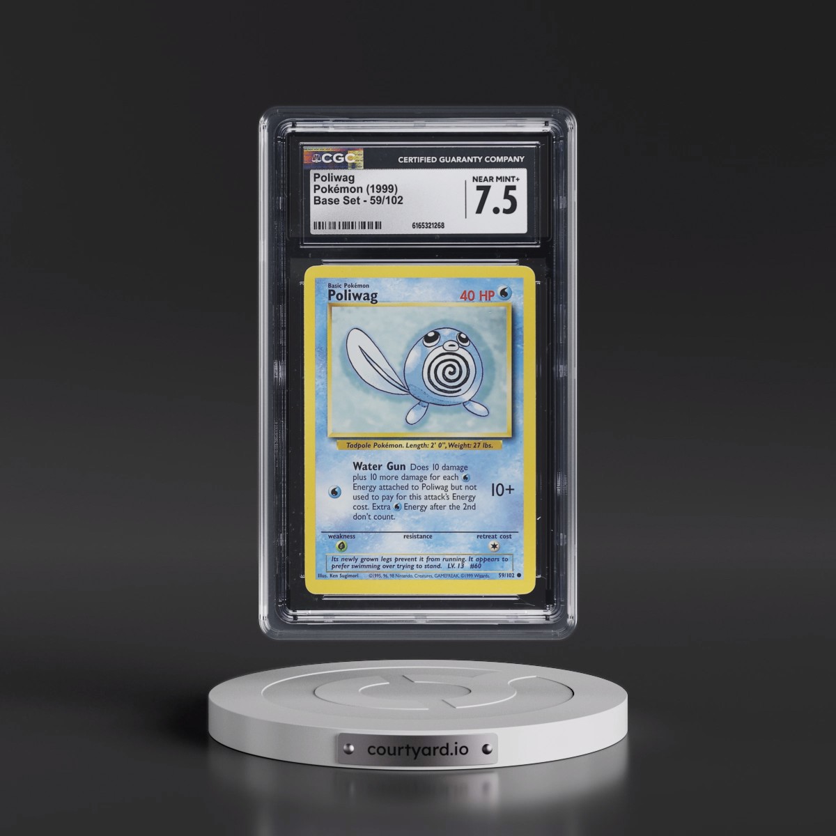 1999 Base Set #59/102 Poliwag (CGC 7.5 NM+)