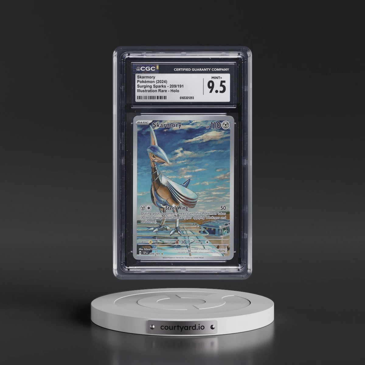2024 Surging Sparks - SSP EN #209/191 Skarmory - Illustration Rare Holo (CGC 9.5 MINT+)