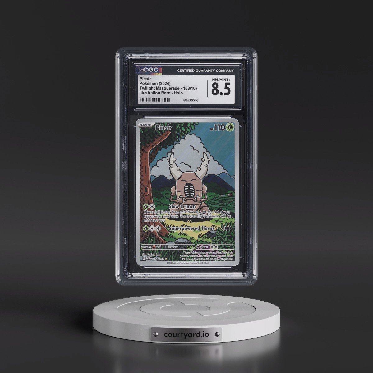 2024 Twilight Masquerade - TWM EN #168/167 Pinsir - Illustration Rare Holo (CGC 8.5 NM-MT+)