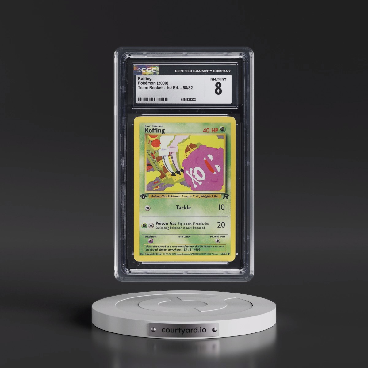 2000 Team Rocket #58/82 Koffing - 1st Edition 1st Edition (CGC 8 NM-MT)