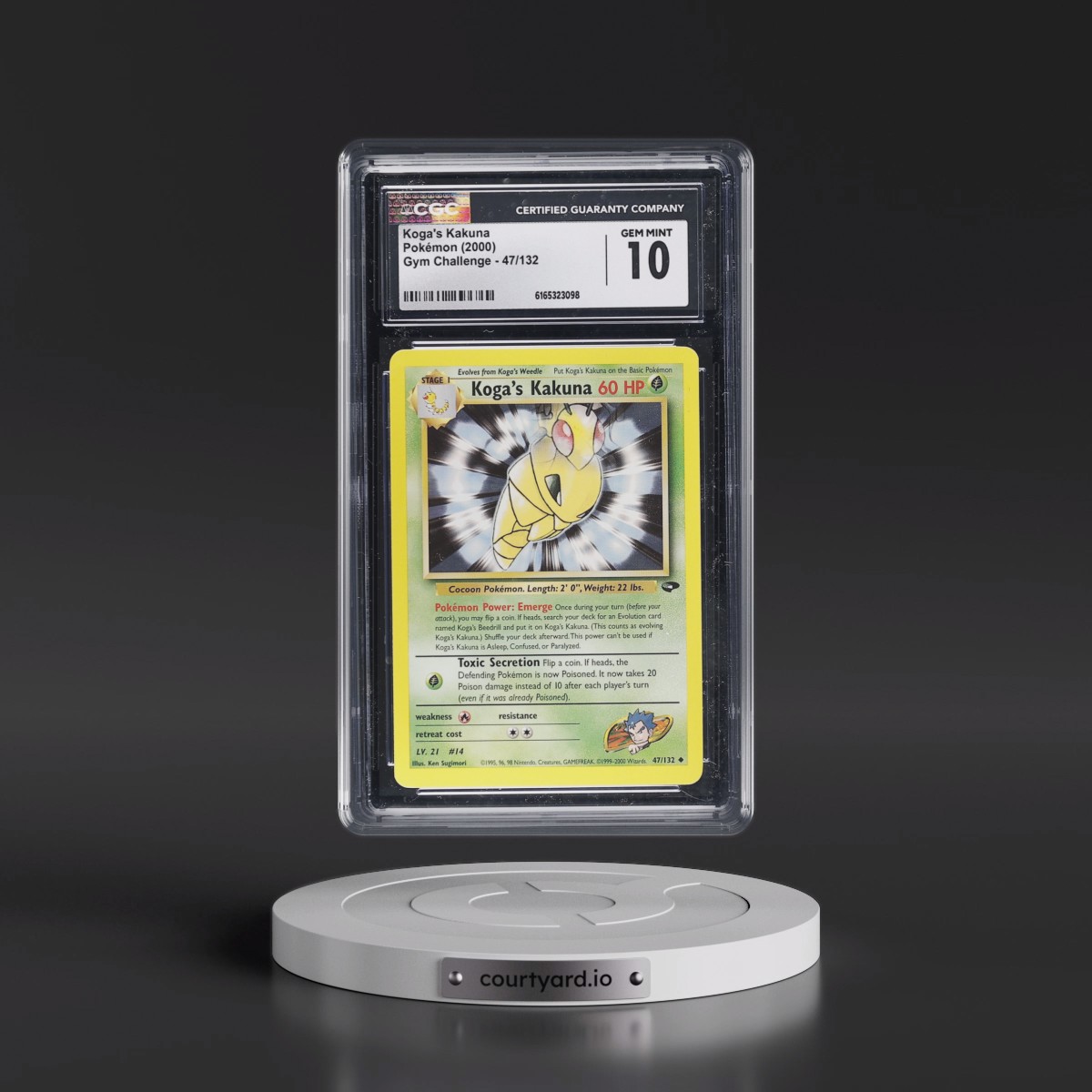 2000 Gym Challenge #47/132 Koga's Kakuna (CGC 10 GEM MINT)