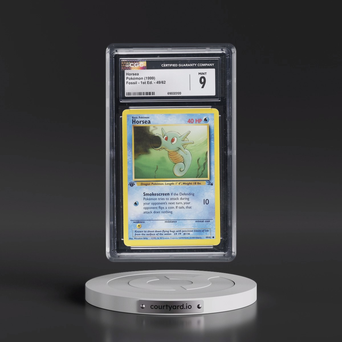 1999 Fossil #49/62 Horsea - 1st Edition 1st Edition (CGC 9 MINT)
