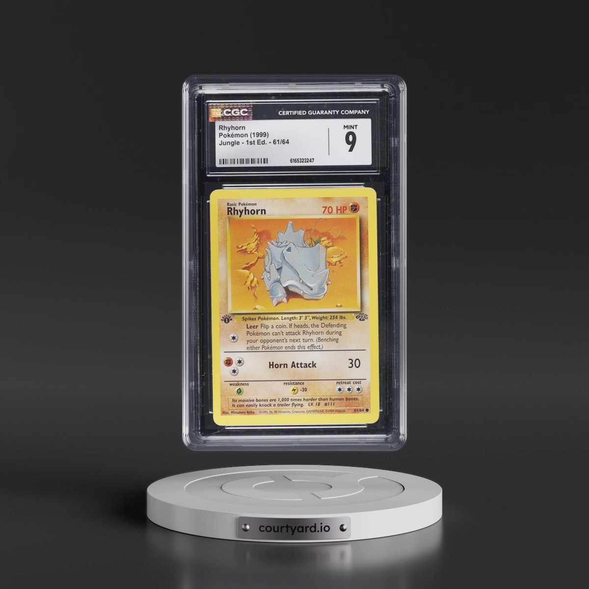 1999 Jungle #61/64 Rhyhorn - 1st Edition 1st Edition (CGC 9 MINT)