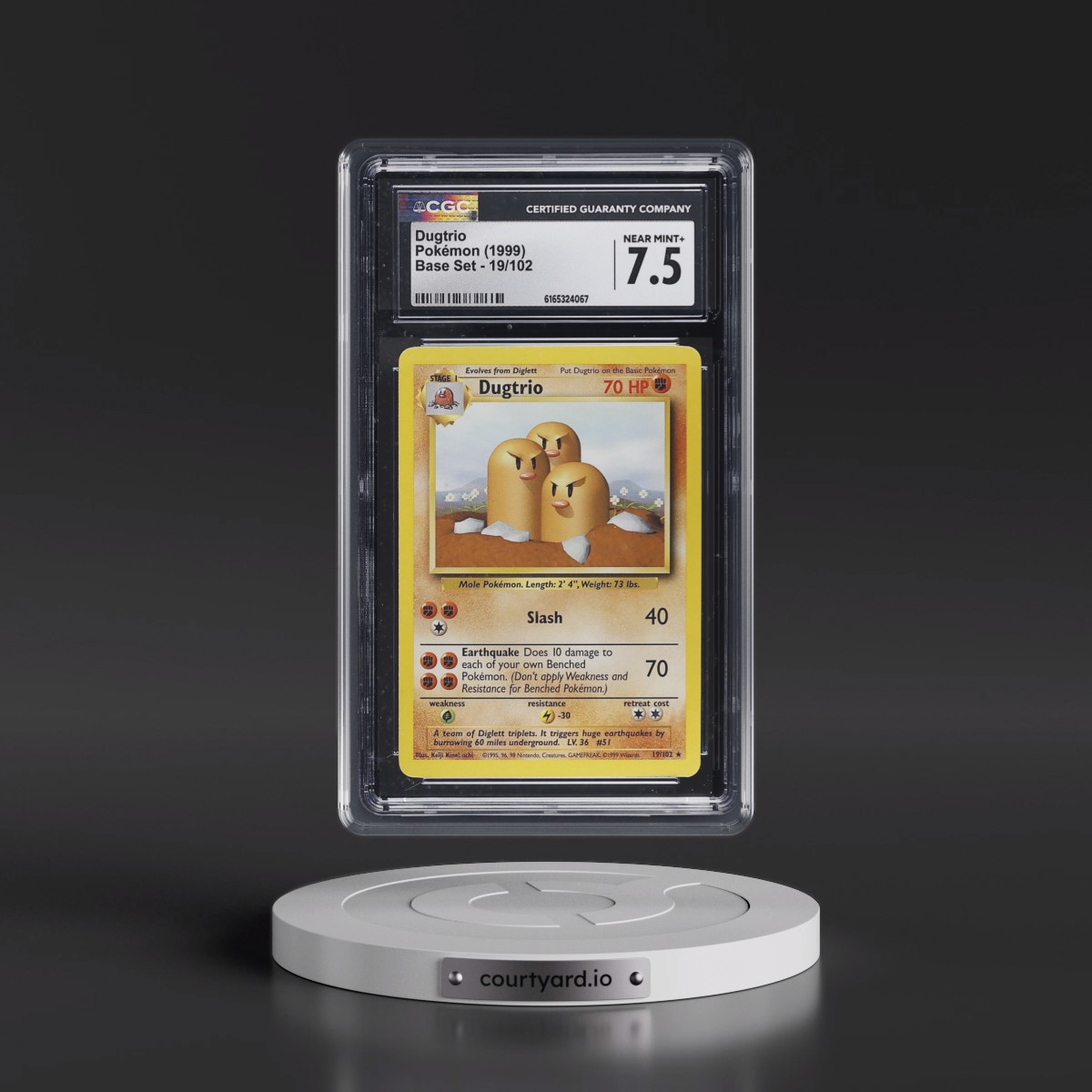 1999 Base Set #19/102 Dugtrio (CGC 7.5 NM+)