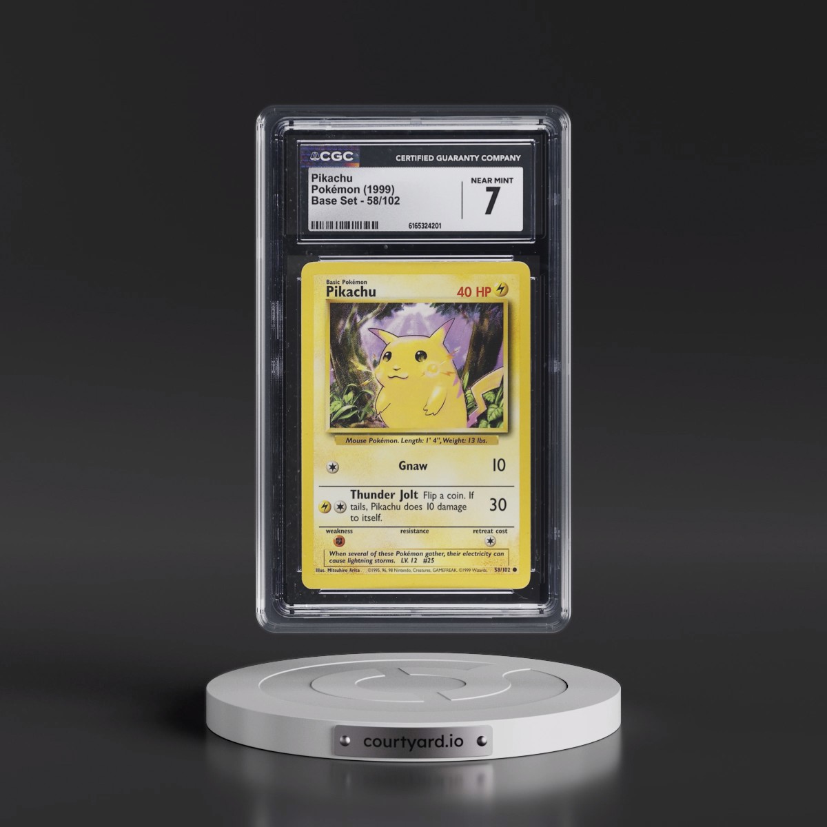 1999 Base Set #58/102 Pikachu - Yellow Cheeks (CGC 7 NM)