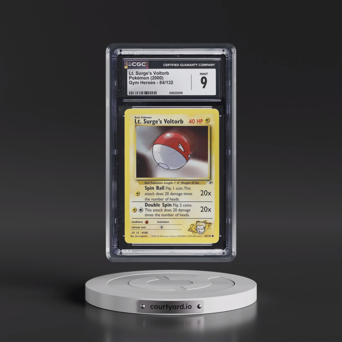 2000 Gym Heroes Lt. Surge's Voltorb #84/132 CGC 9