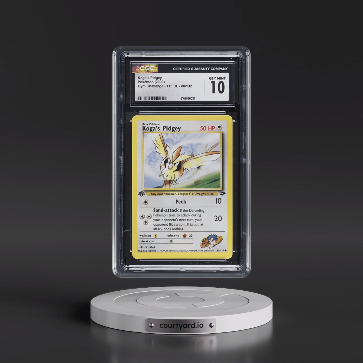 2000 Gym Challenge #80/132 Koga's Pidgey - 1st Edition 1st Edition (CGC 10 GEM MINT)