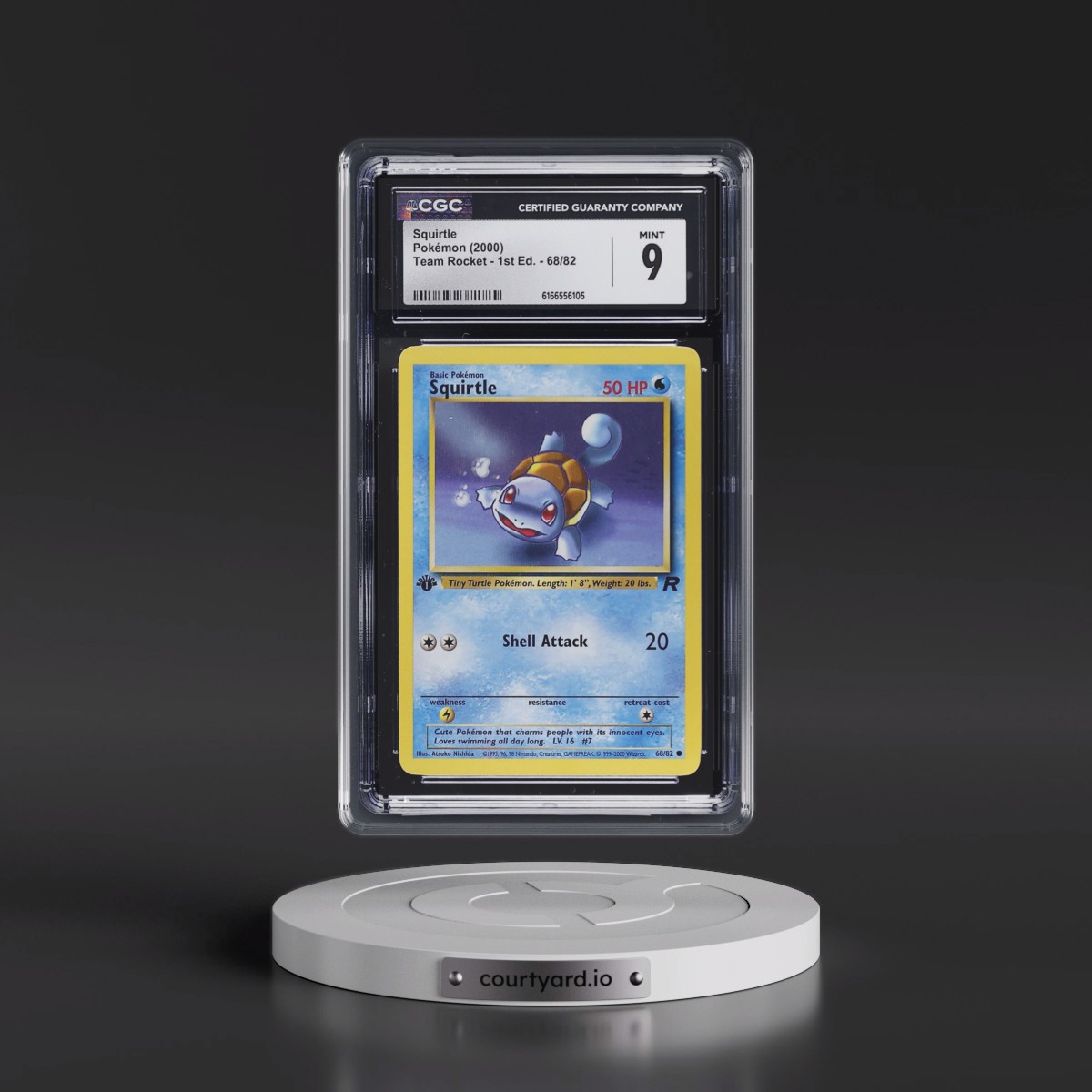 2000 Team Rocket #68/82 Squirtle - 1st Edition 1st Edition (CGC 9 MINT)