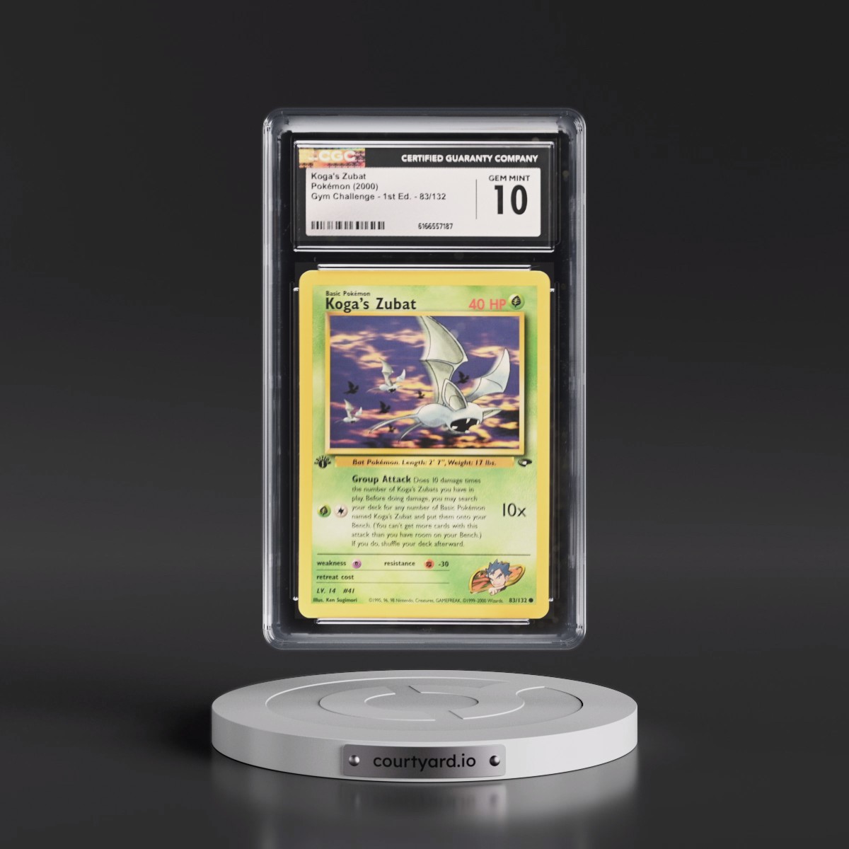 2000 Gym Challenge #83/132 Koga's Zubat - 1st Edition 1st Edition (CGC 10 GEM MINT)
