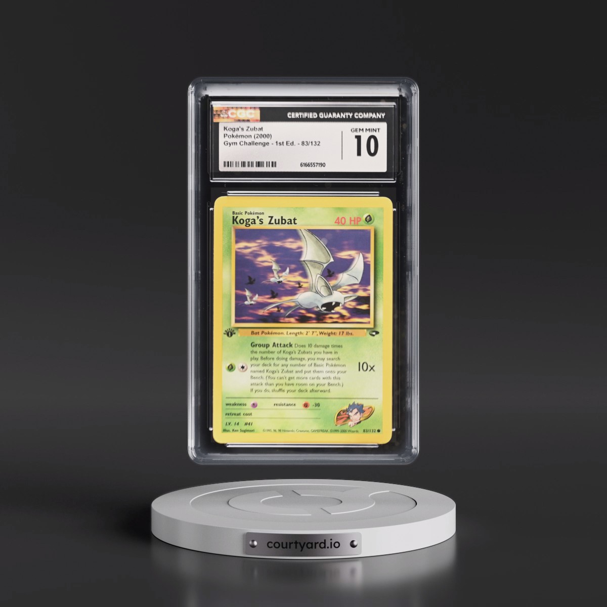 2000 Gym Challenge #83/132 Koga's Zubat - 1st Edition 1st Edition (CGC 10 GEM MINT)
