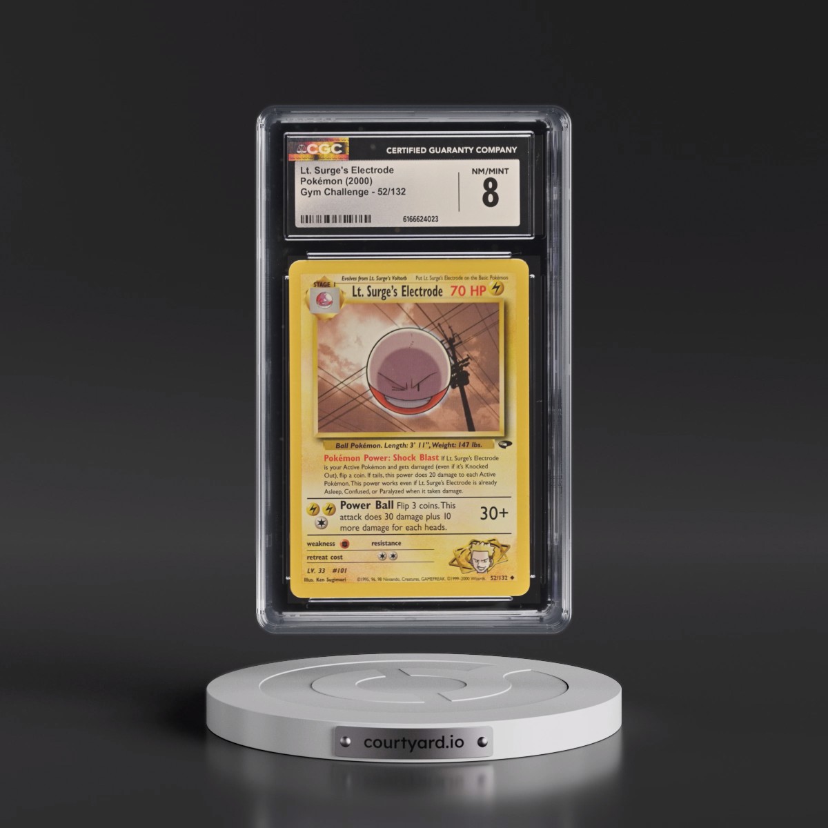 2000 Gym Challenge #52/132 Lt. Surge's Electrode (CGC 8 NM-MT)