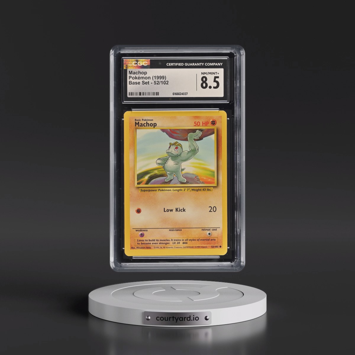 1999 Base Set #52/102 Machop (CGC 8.5 NM-MT+)