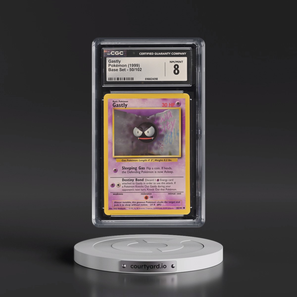 1999 Base Set #50/102 Gastly (CGC 8 NM-MT)