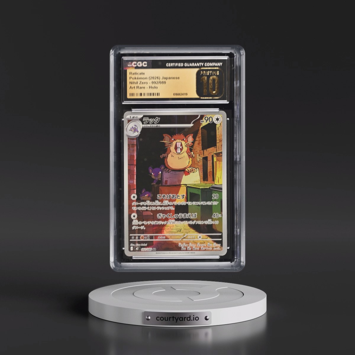 2026 Nihil Zero - M3 #092/080 Raticate - Art Rare Holo (CGC 10 PRISTINE)