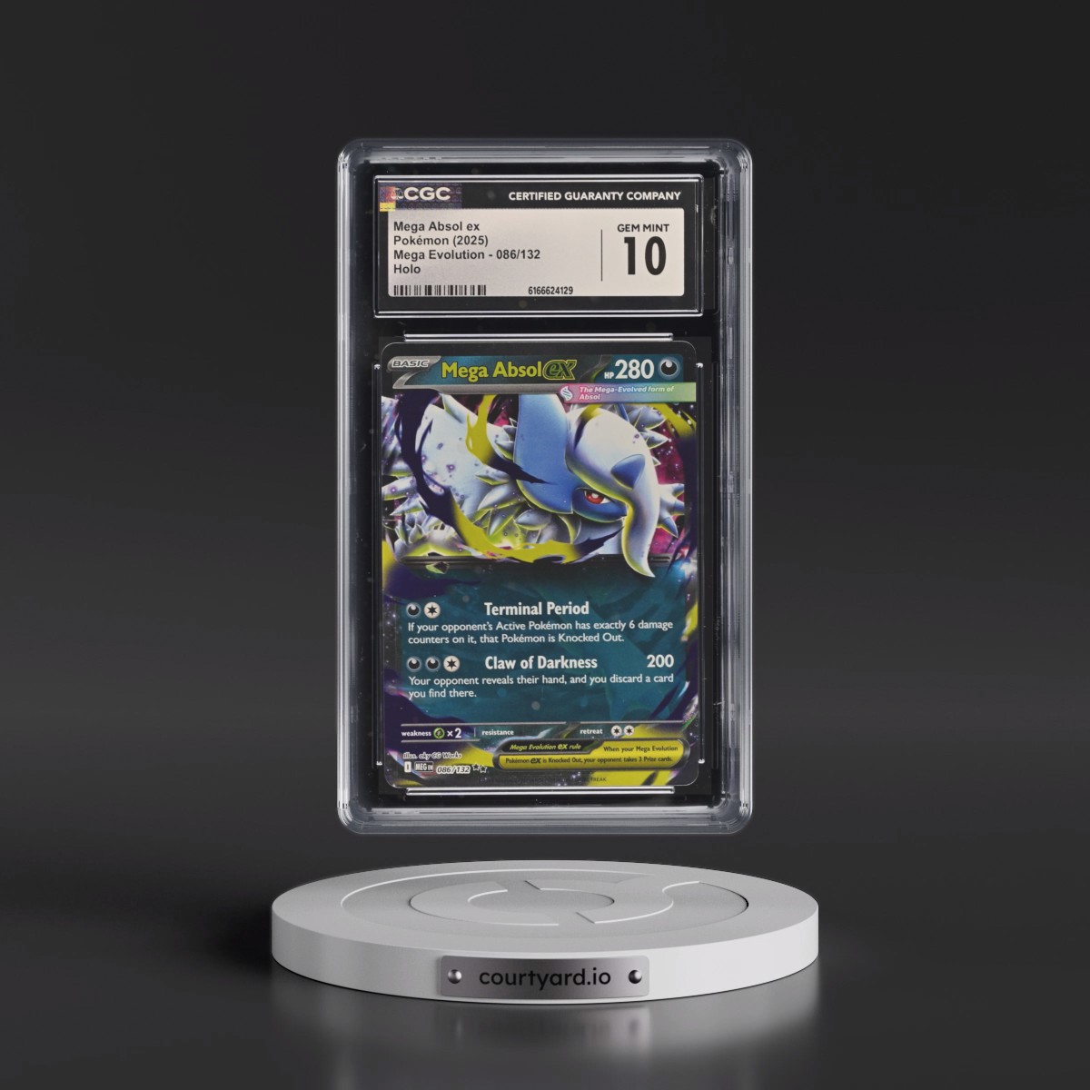 2025 Mega Evolution - MEG EN #086/132 Mega Absol ex - Holo (CGC 10 GEM MINT)