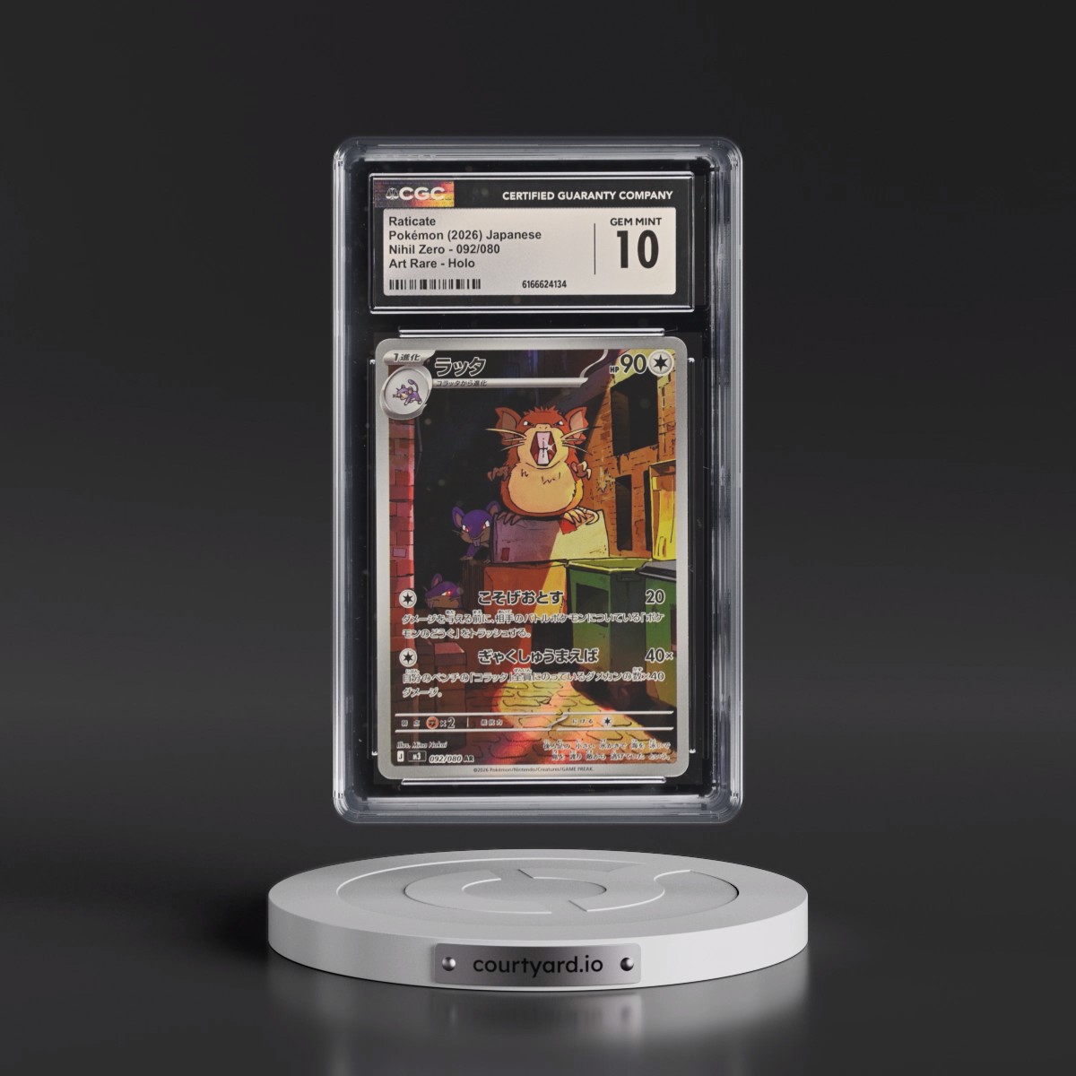 2026 Nihil Zero - M3 #092/080 Raticate - Art Rare Holo (CGC 10 GEM MINT)