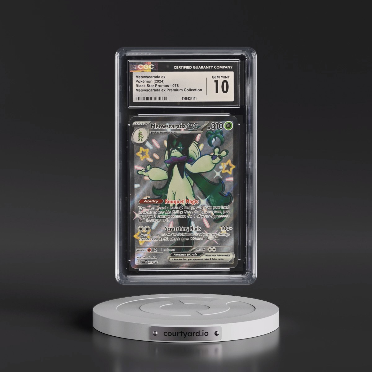 2023 Black Star Promos - Scarlet & Violet SVP EN #078 Meowscarada ex - Meowscarada ex Premium Collection (Holo) (CGC 10 GEM MINT)