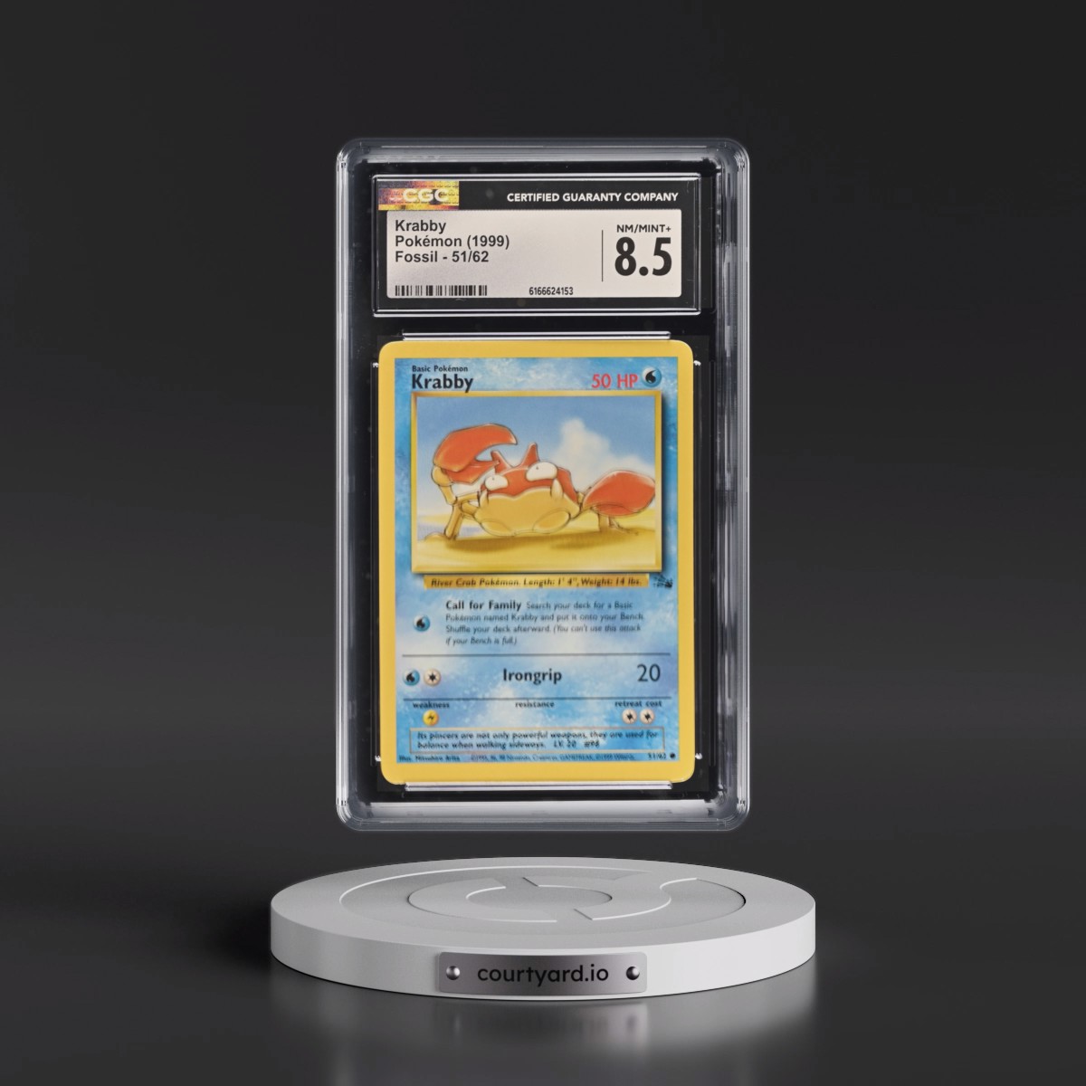 1999 Fossil Krabby #51/62 CGC 8.5