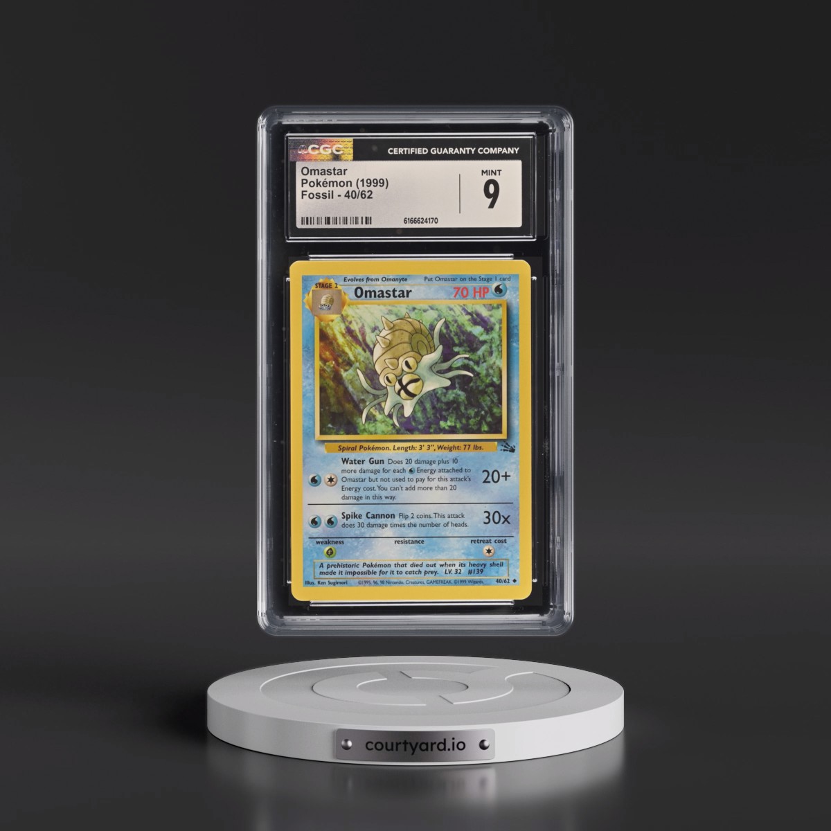 1999 Fossil #40/62 Omastar (CGC 9 MINT)