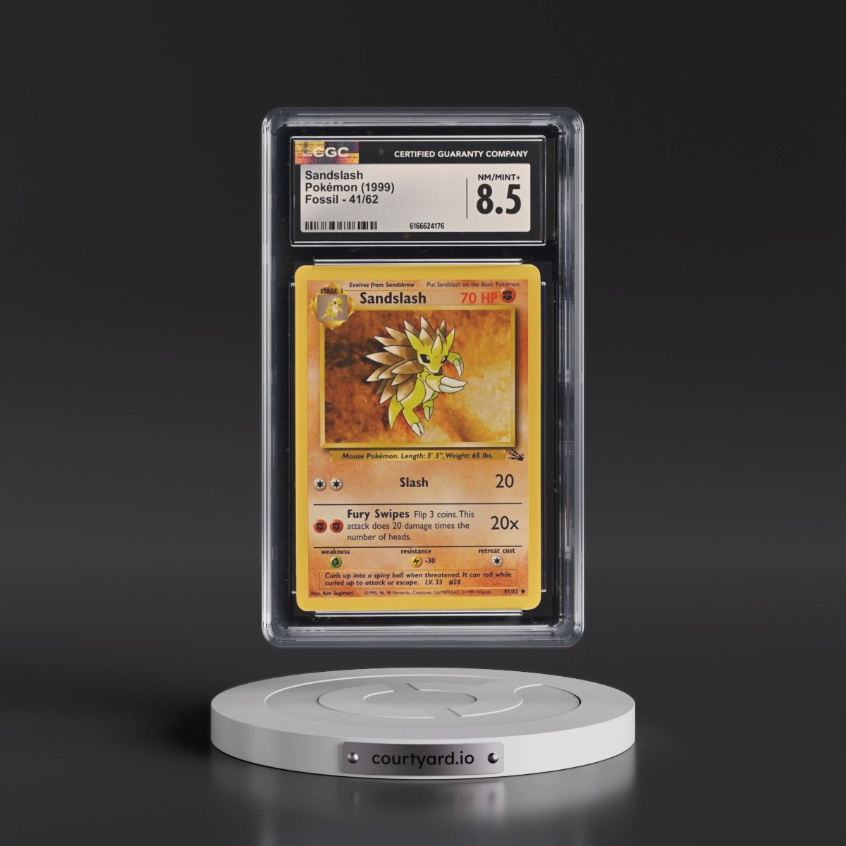 1999 Fossil Sandslash #41/62 CGC 8.5