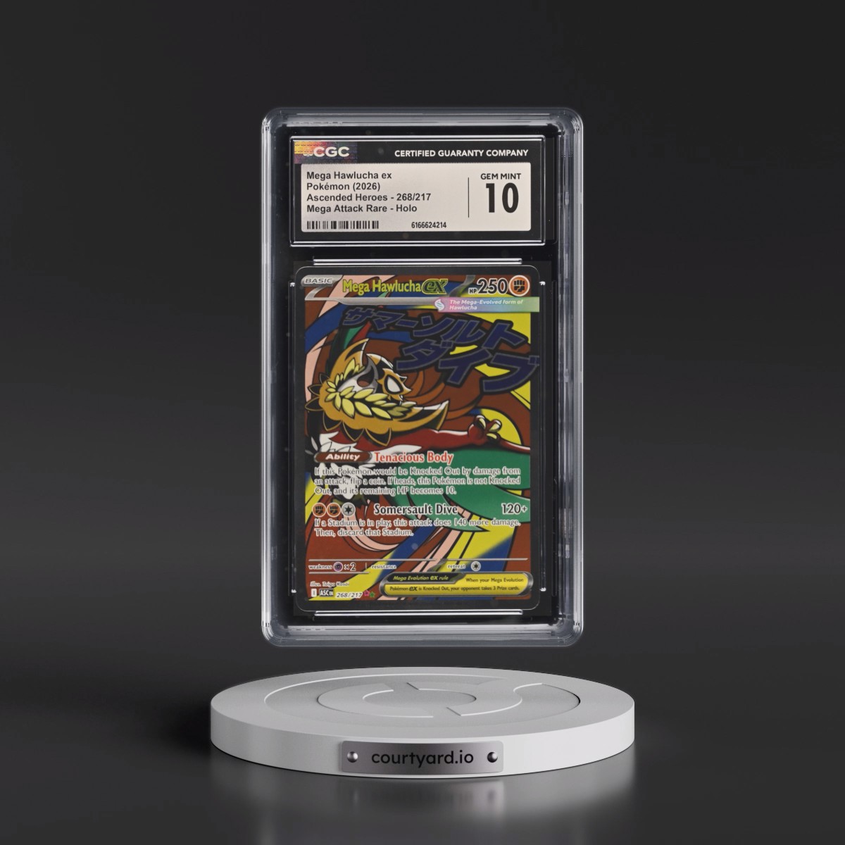 2026 Ascended Heroes - ASC EN #268/217 Mega Hawlucha ex - Mega Attack Rare Holo (CGC 10 GEM MINT)