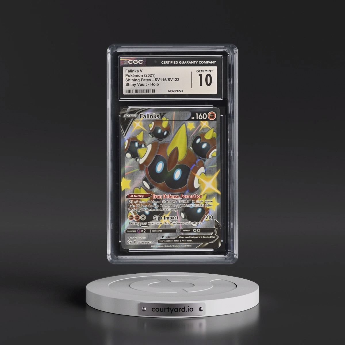 2021 Shining Fates #SV115/SV122 Falinks V - Shiny Vault Holo (CGC 10 GEM MINT)