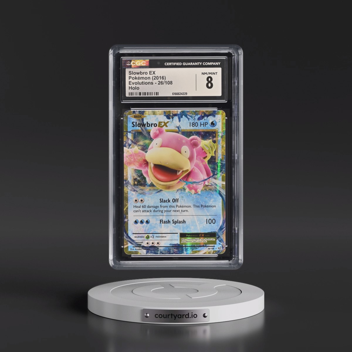 2016 Evolutions #26/108 Slowbro EX - Holo (CGC 8 NM-MT)