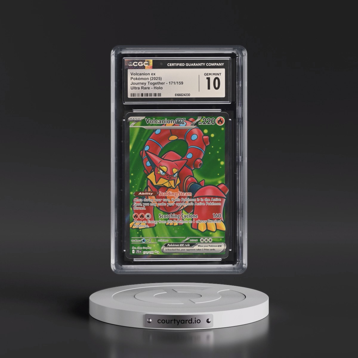 2024 Journey Together - JTG EN #171/159 Volcanion ex - Ultra Rare Holo (CGC 10 GEM MINT)