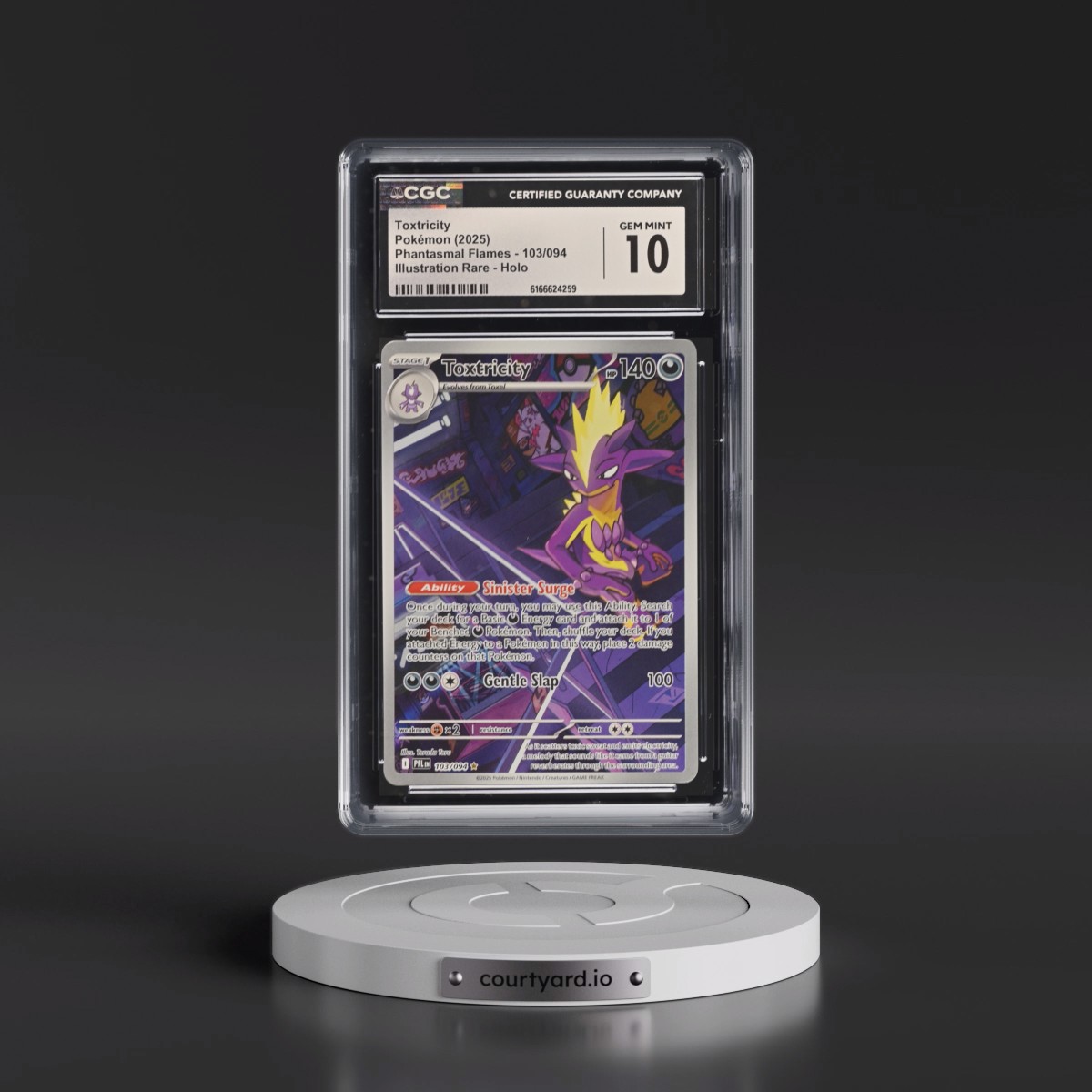2025 Phantasmal Flames - PFL EN #103/094 Toxtricity - Illustration Rare Holo (CGC 10 GEM MINT)