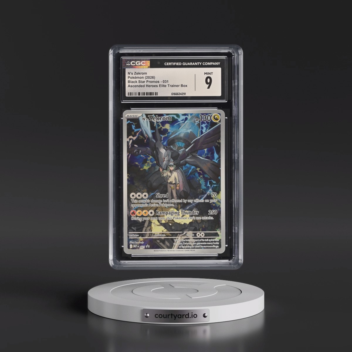 2025 Black Star Promos - Mega Evolution MEP EN #031 N's Zekrom - Ascended Heroes Elite Trainer Box (Holo) (CGC 9 MINT)