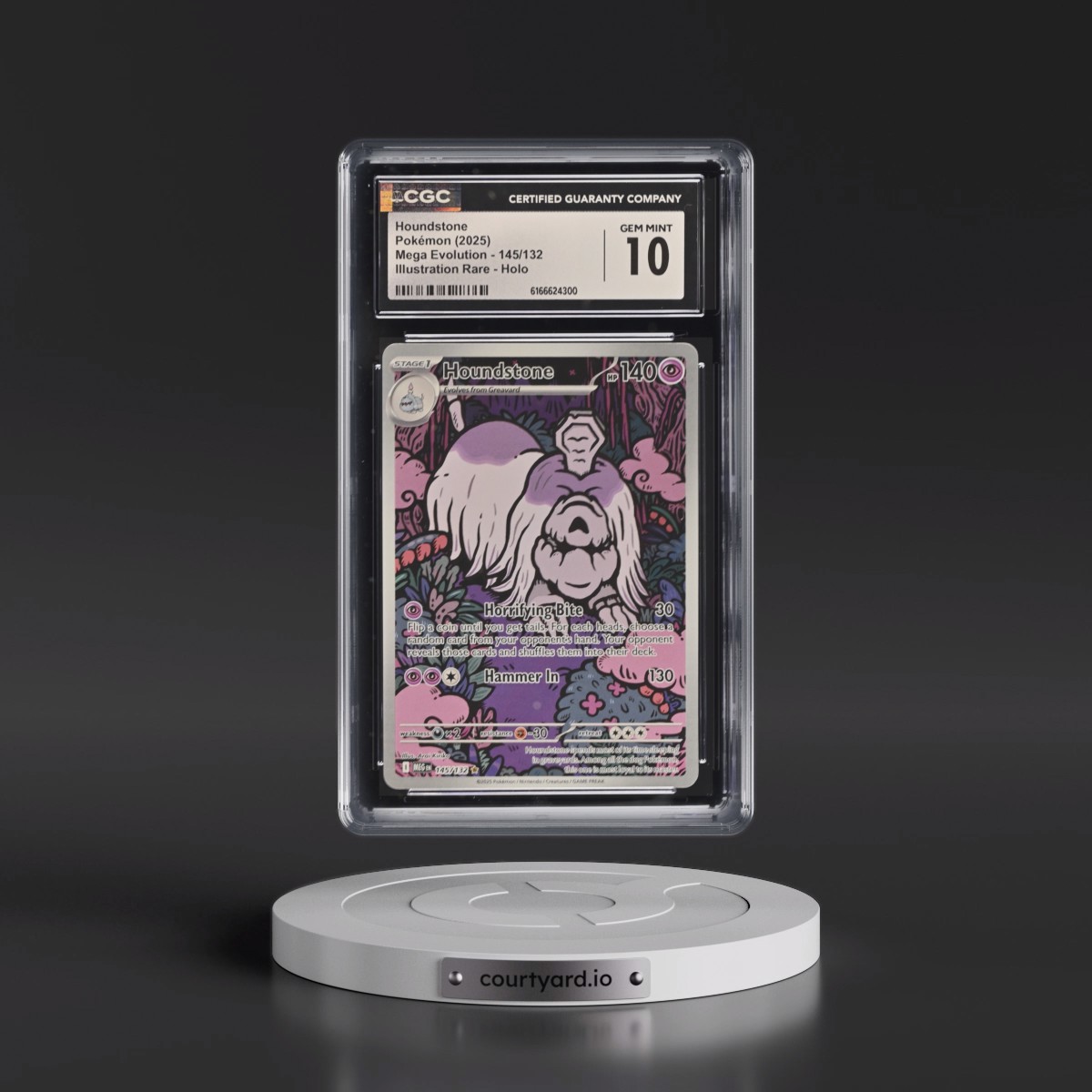 2025 Mega Evolution - MEG EN #145/132 Houndstone - Illustration Rare Holo (CGC 10 GEM MINT)