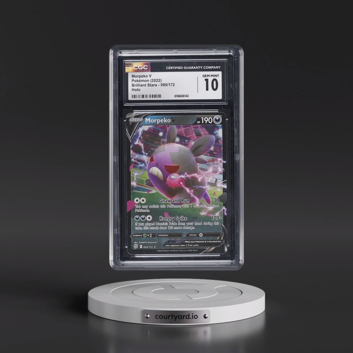 2022 Brilliant Stars #095/172 Morpeko V - Holo (CGC 10 GEM MINT)