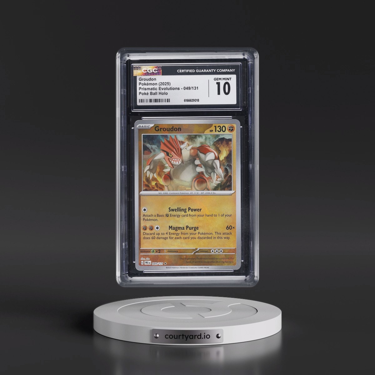 2024 Prismatic Evolutions - PRE EN #049/131 Groudon - Poké Ball Holo (CGC 10 GEM MINT)