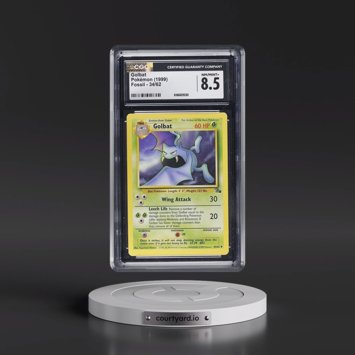 1999 Fossil #34/62 Golbat (CGC 8.5 NM-MT+)