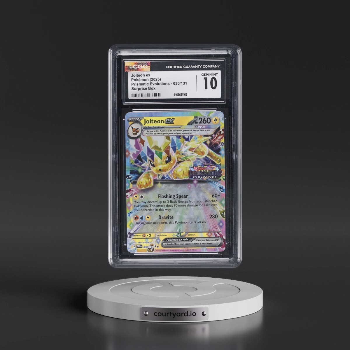 2024 Prismatic Evolutions - PRE EN #030/131 Jolteon ex - Surprise Box (Prismatic Evolutions Stamp) (Holo) (CGC 10 GEM MINT)