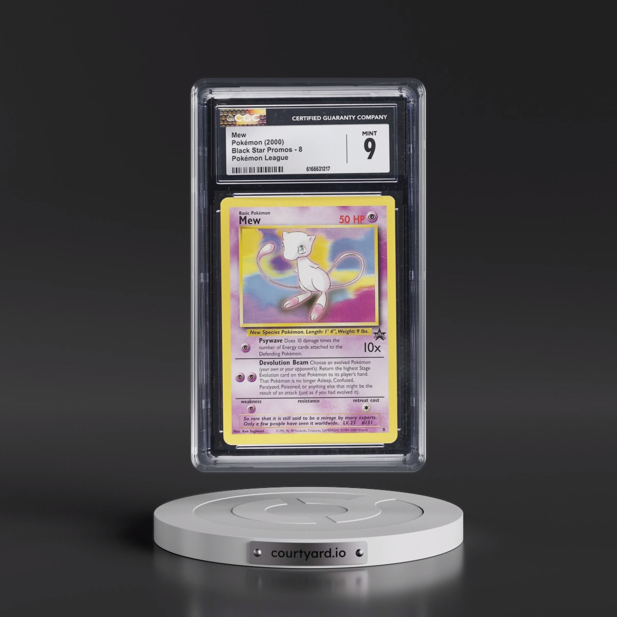 1999 Black Star Promos #8 Mew - Pokémon League (CGC 9 MINT)