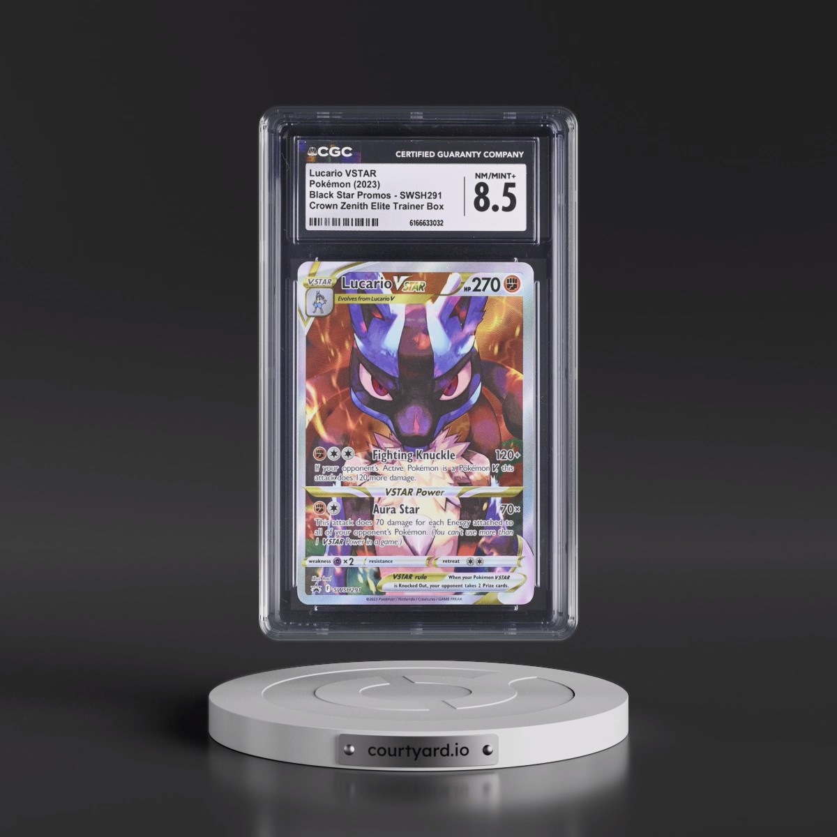 2017 Black Star Promos - Sword & Shield #SWSH291 Lucario VSTAR - Crown Zenith Elite Trainer Box (Holo) (CGC 8.5 NM-MT+)