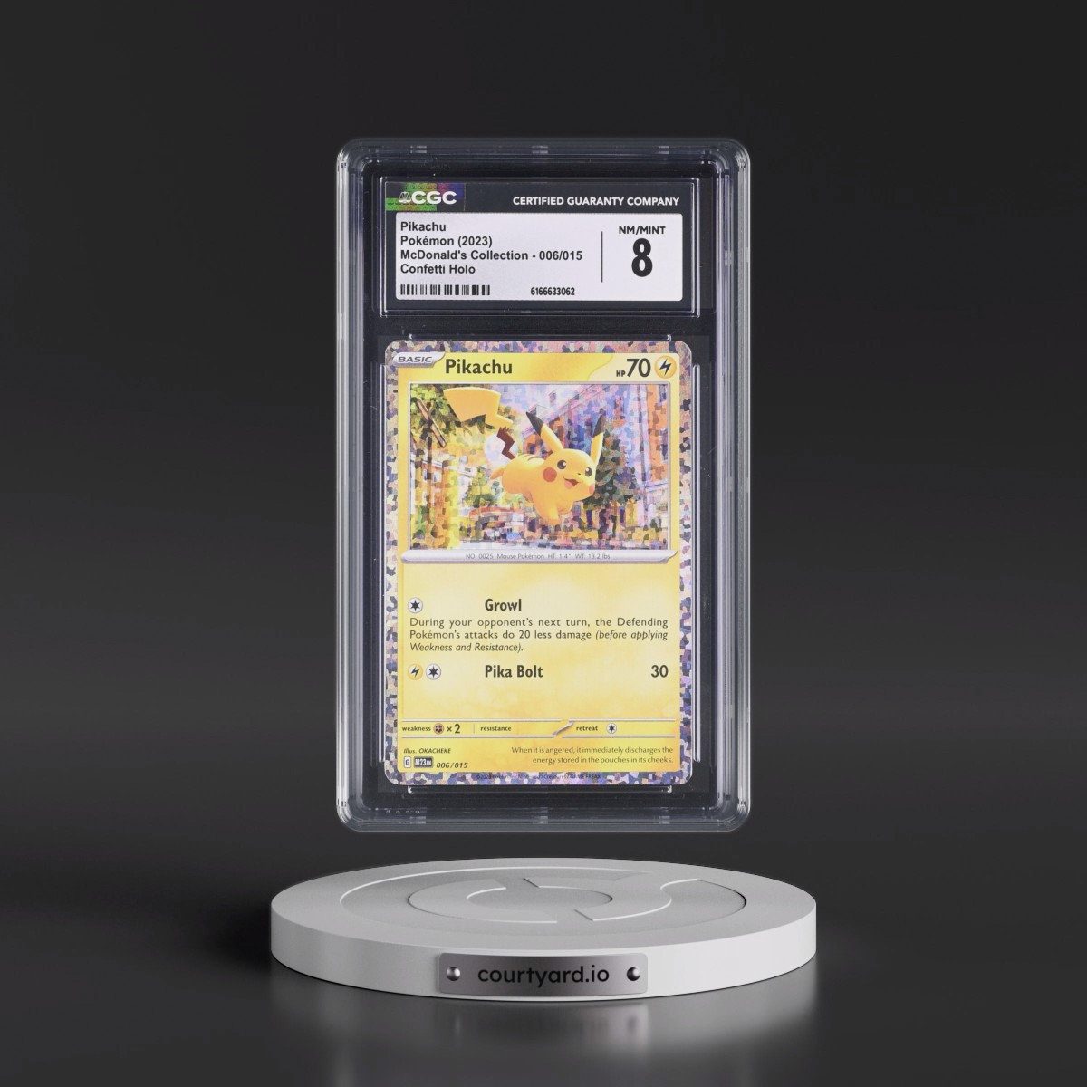 2023 McDonald's Collection - M23 EN #006/015 Pikachu - Confetti Holo (CGC 8 NM-MT)
