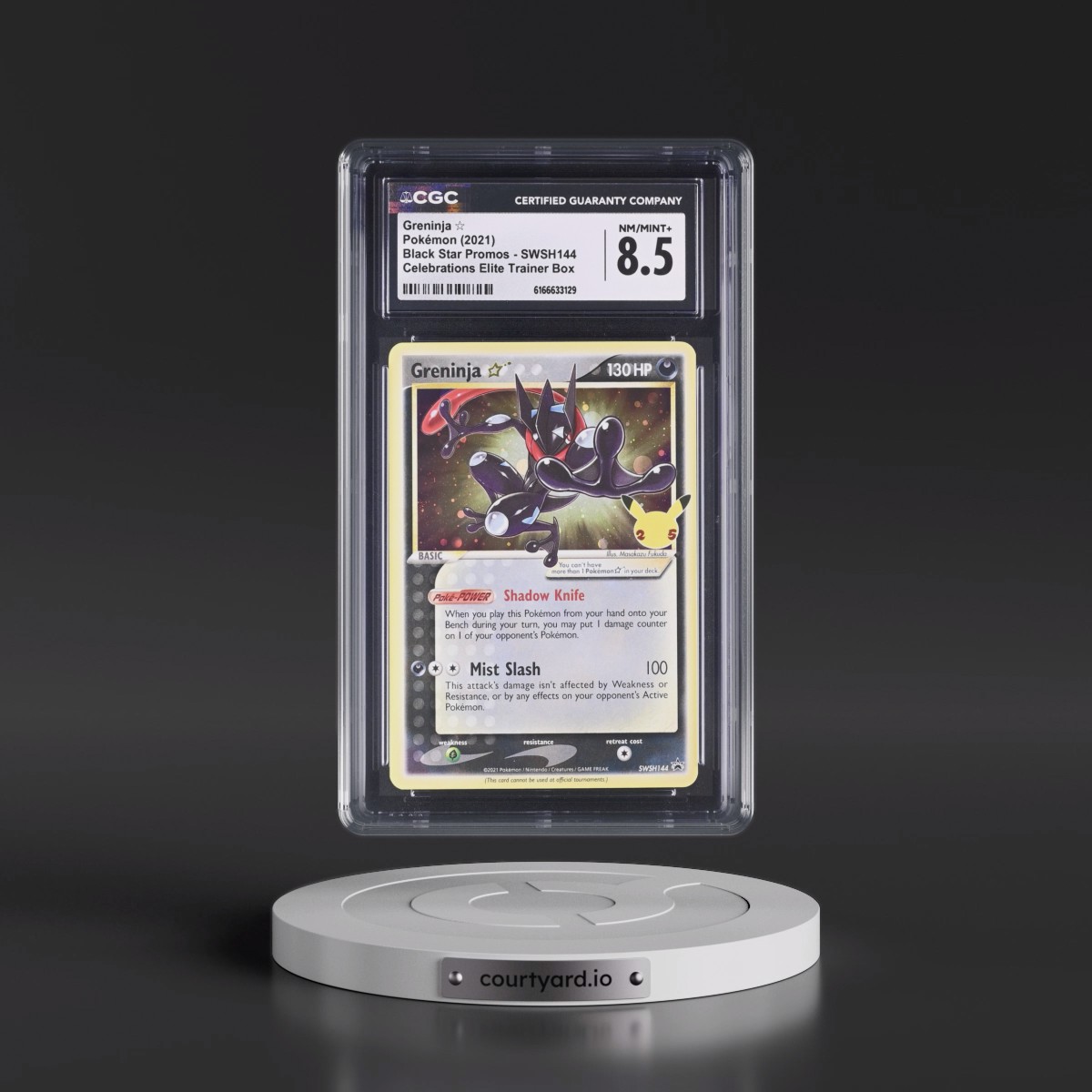 2017 Black Star Promos - Sword & Shield Greninja â - Celebrations Elite Trainer Box (Cosmos Holo) #SWSH144 CGC 8.5