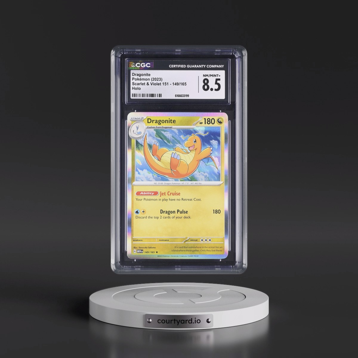2023 Scarlet & Violet 151 - MEW EN #149/165 Dragonite - Holo (CGC 8.5 NM-MT+)