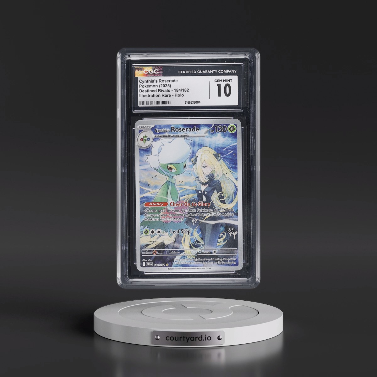 2025 Destined Rivals - DRI EN #184/182 Cynthia's Roserade - Illustration Rare Holo (CGC 10 GEM MINT)