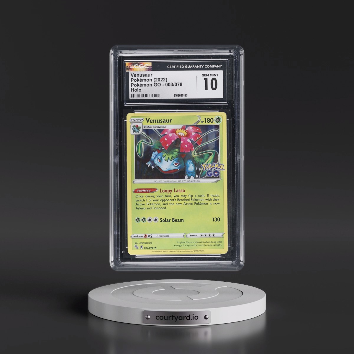 2022 Pokémon GO Venusaur - Holo #003/078 CGC 10