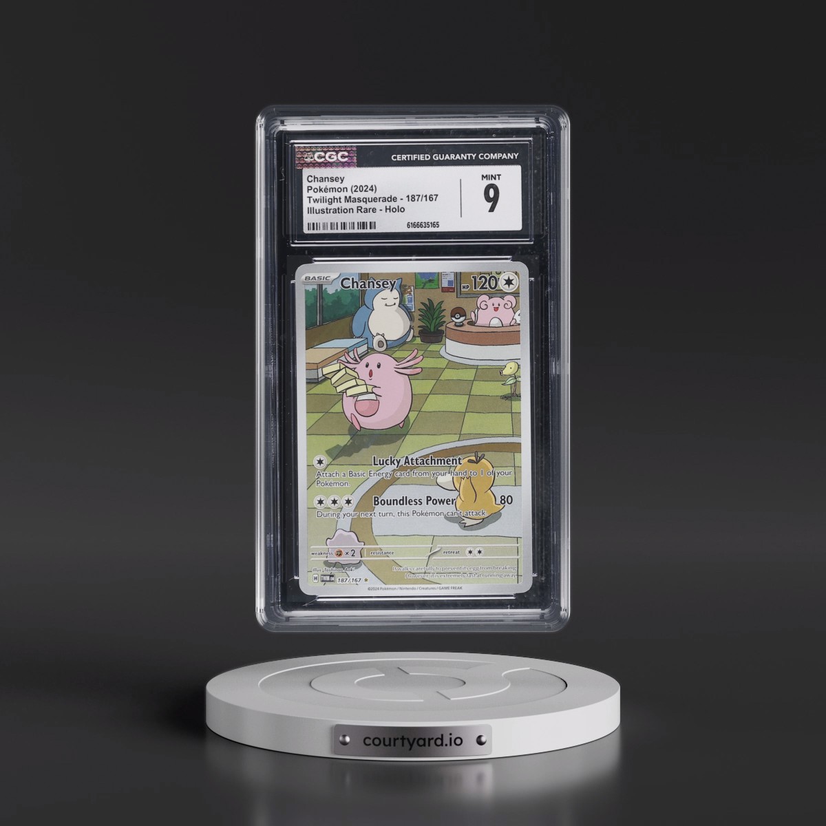 2024 Twilight Masquerade - TWM EN #187/167 Chansey - Illustration Rare Holo (CGC 9 MINT)