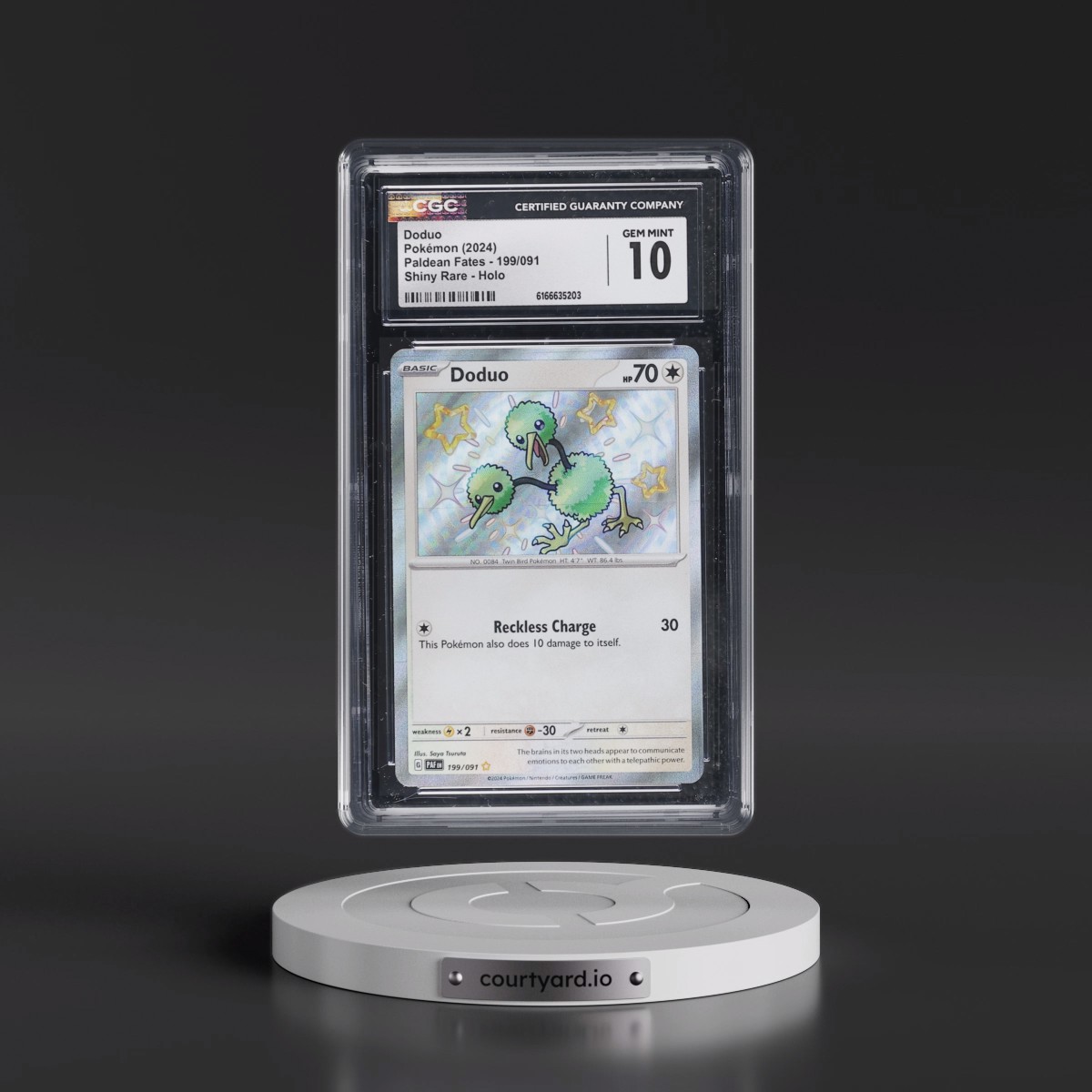 2024 Paldean Fates - PAF EN Doduo - Shiny Rare Holo #199/091 CGC 10