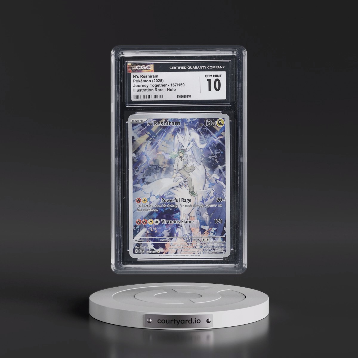 2024 Journey Together - JTG EN N's Reshiram - Illustration Rare Holo #167/159 CGC 10
