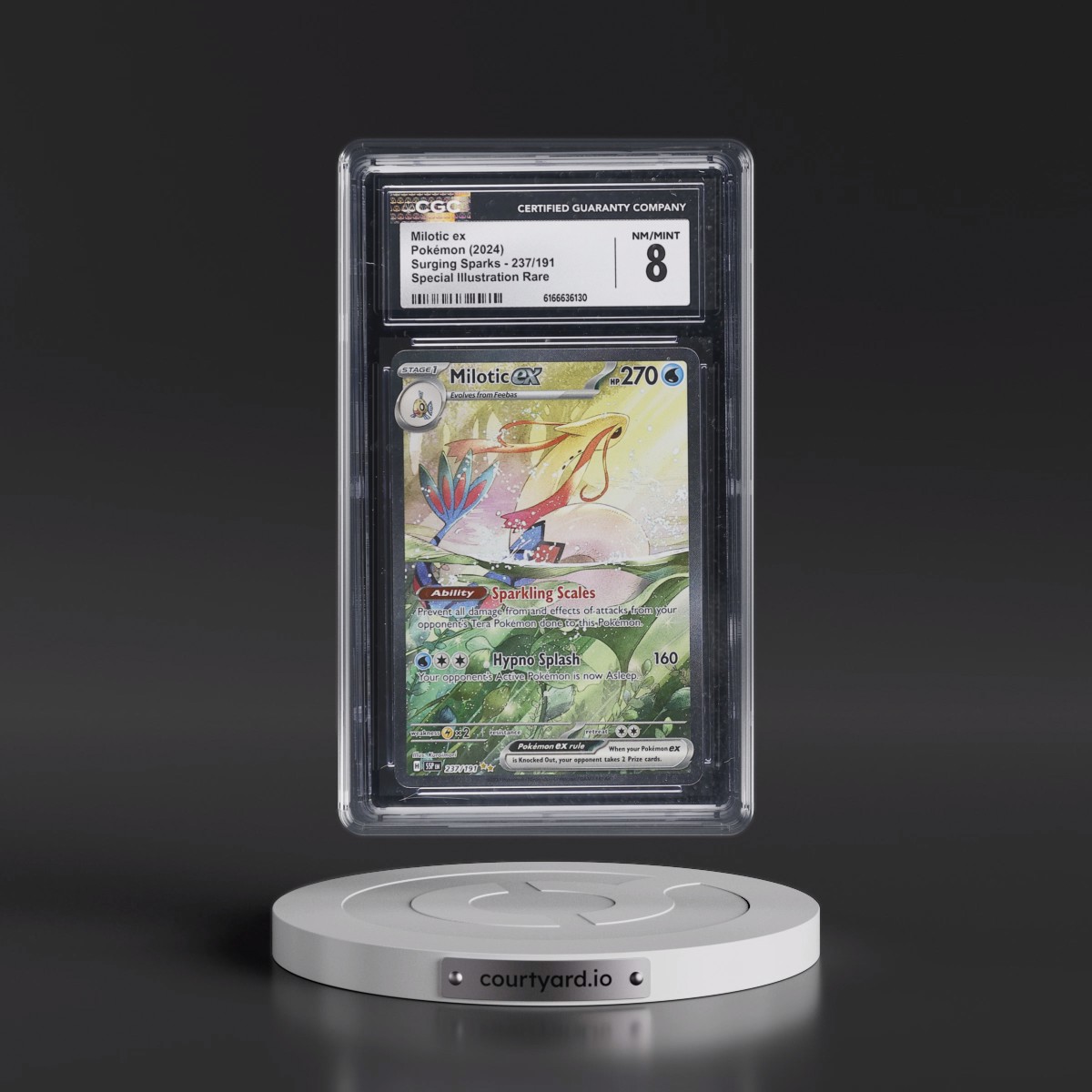 2024 Surging Sparks - SSP EN #237/191 Milotic ex - Special Illustration Rare (Holo) (CGC 8 NM-MT)